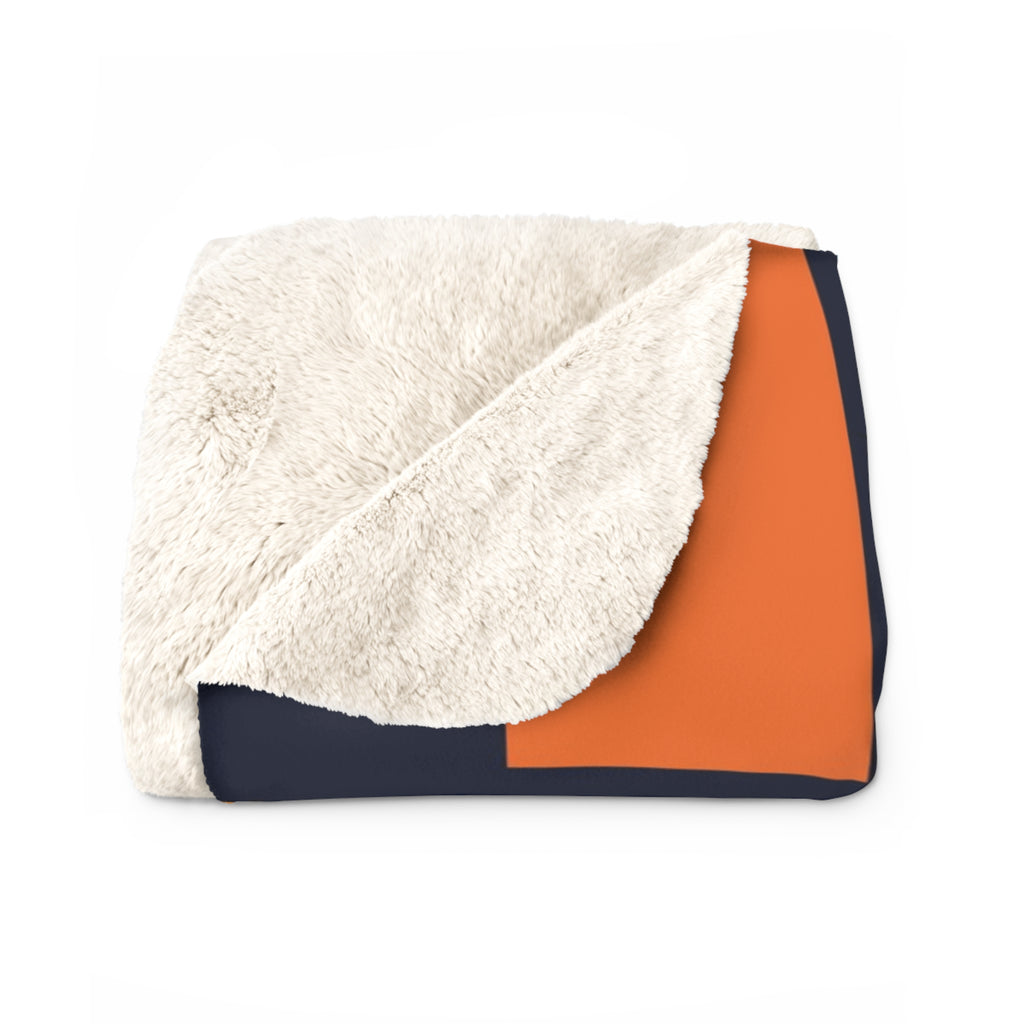 Retro Living Room Poodle Sherpa Fleece Blanket | Mid Century Dog Patio Scene