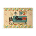 Mid Century Living Room Scotty Dog Glass Cutting Board | Retro Atomic Art