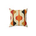 Mid Century Modern shapes Spun Polyester Square Pillow, couch chair throw scatter cushion, MCM home decor