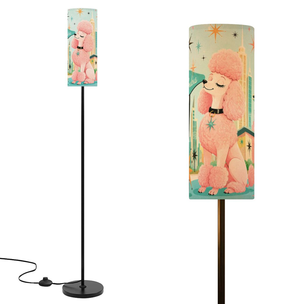 Floor Lamp Modern Standing Lamp (Made in USA) Pink poodle MCM lighting