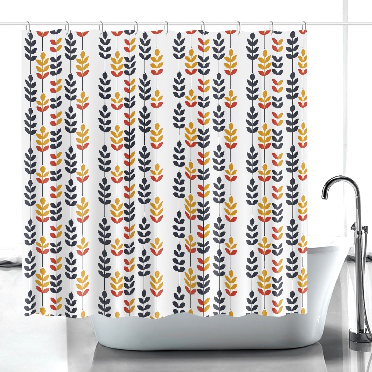 Mid century  modern bathtub stall Quick-drying Shower Curtain, MCM home decor