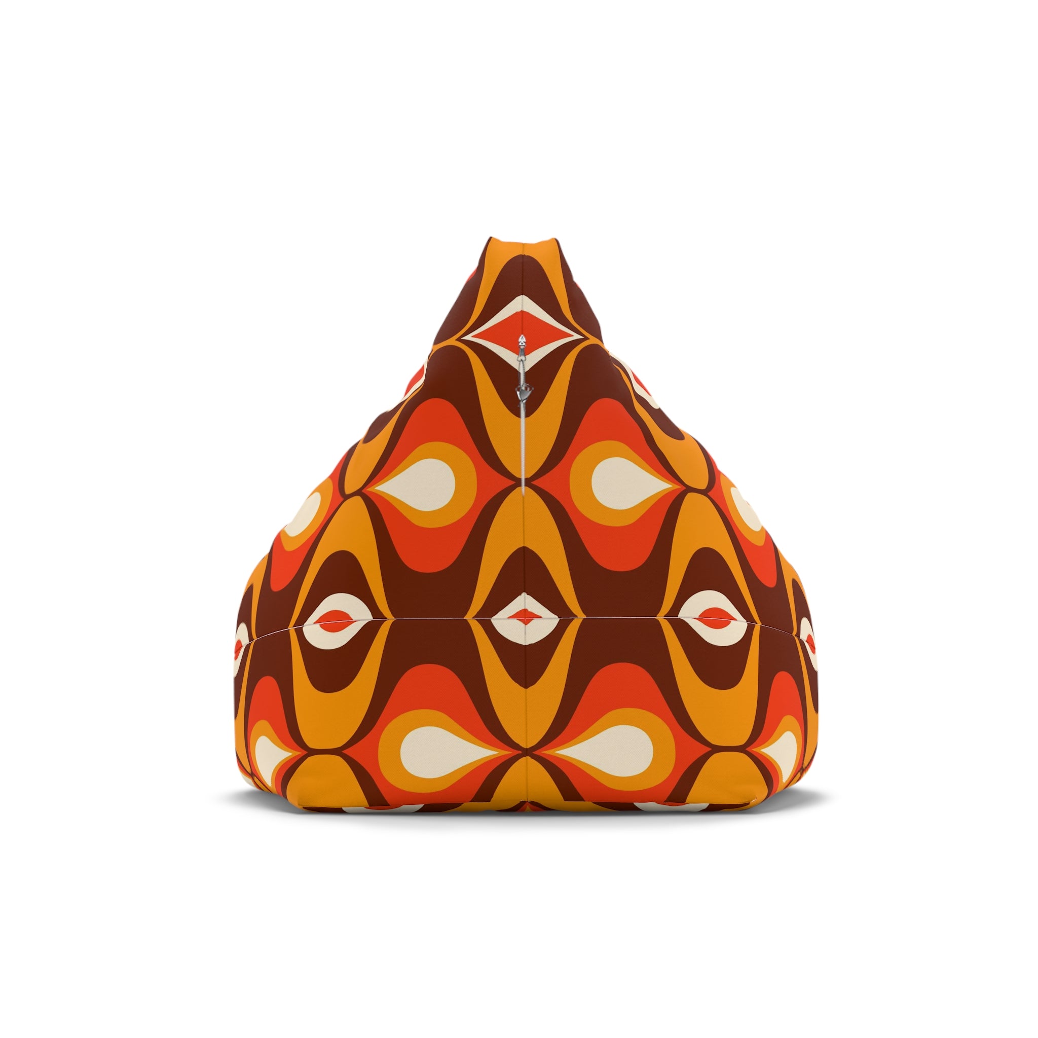 Retro orange and brown Bean Bag Chair COVER, retro home decor, games room, living room bean bag cover