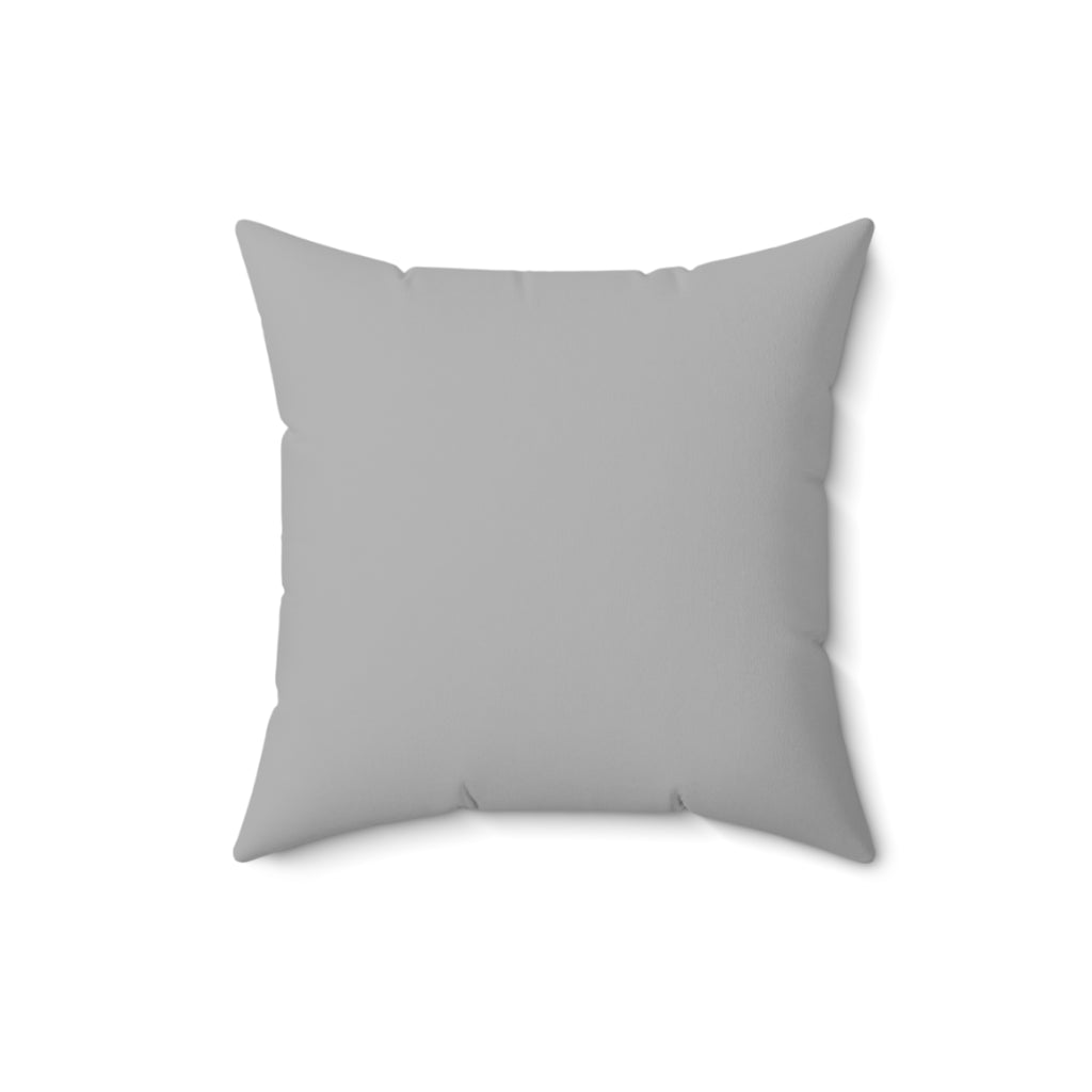 Pink roses mid tone background (blue, grey, green) shabby chic style Spun Polyester Square Pillow