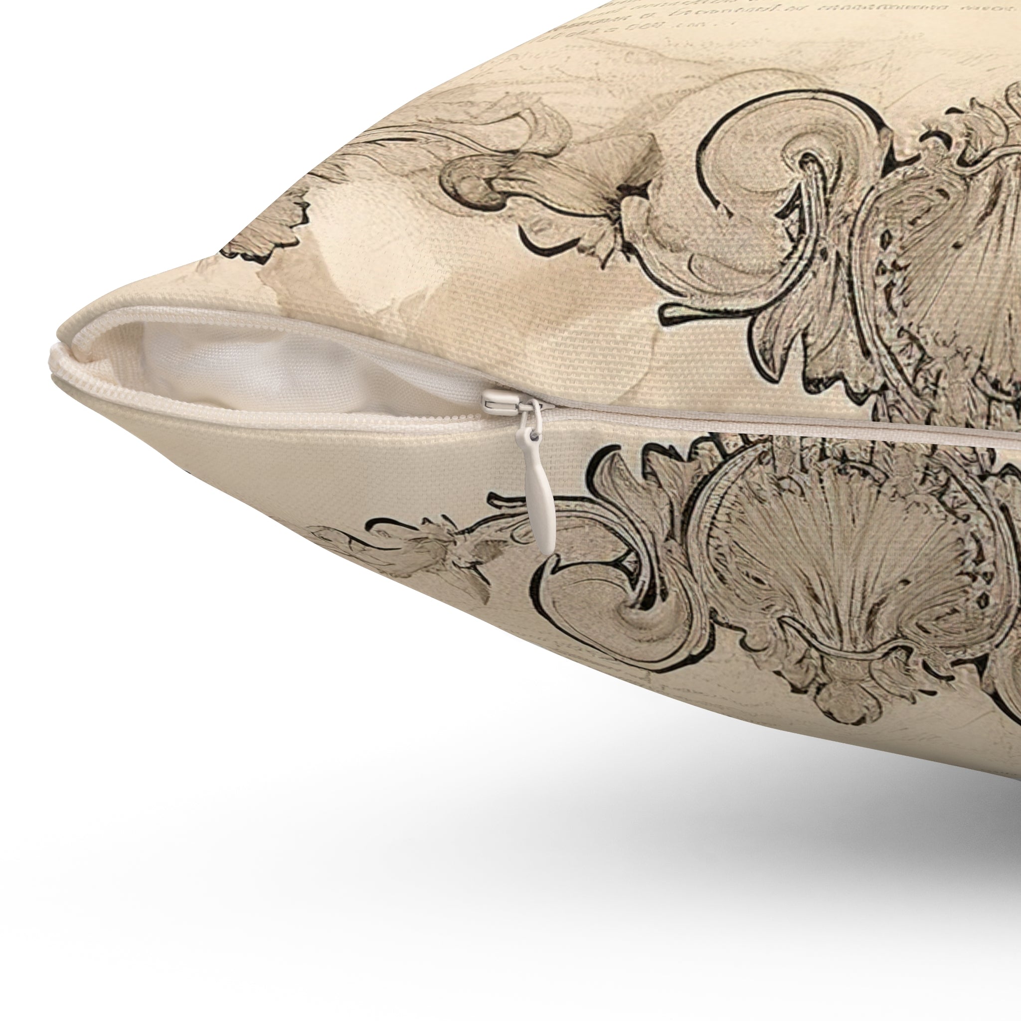 Vintage Floral Decorative Pillow - Shabby Chic Pink Rose Accent Cushion