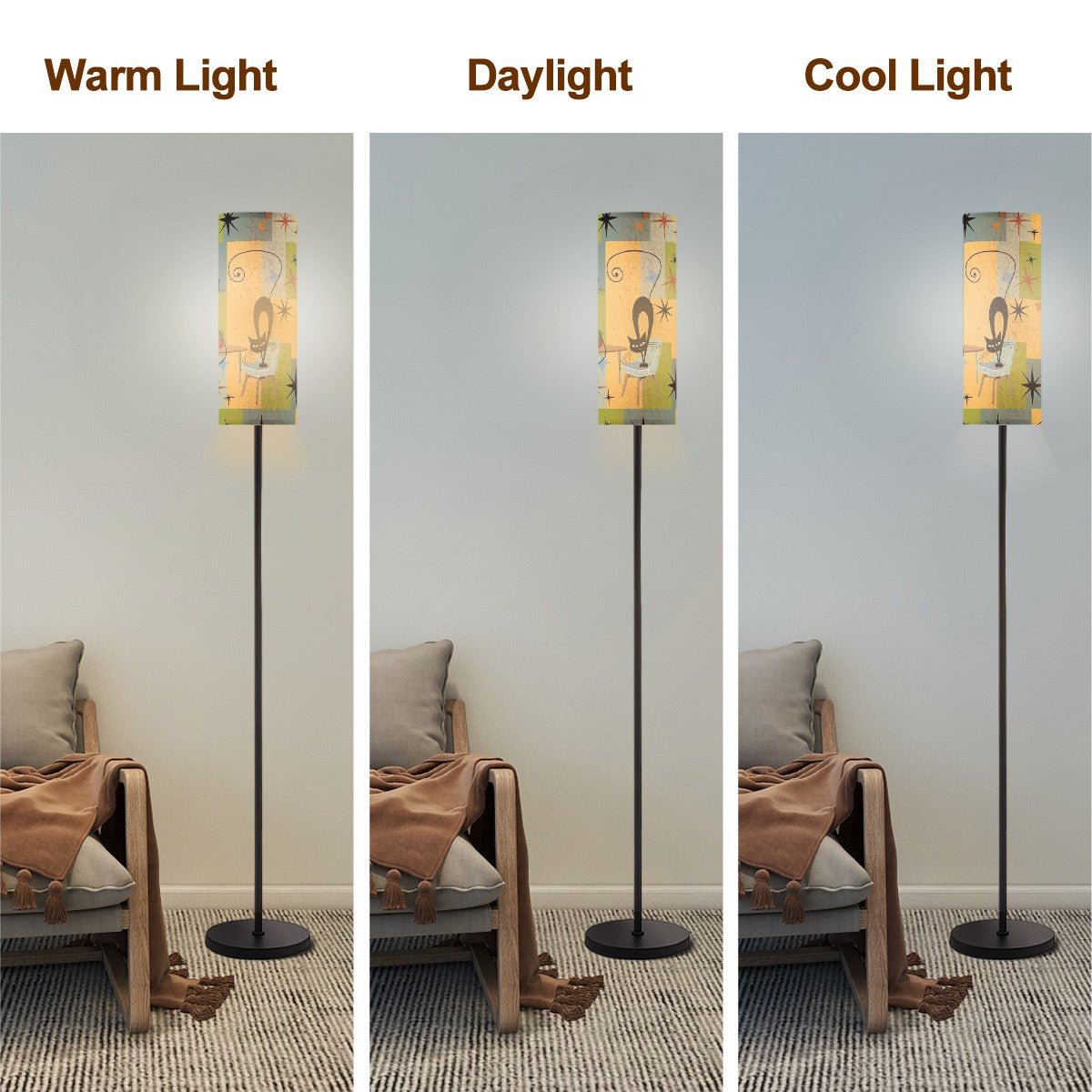 Floor Lamp Modern Standing Lamp (Made in USA) atomic cat lamp