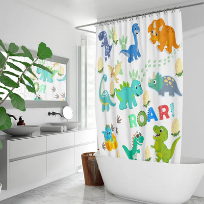 Cute Kids dinosaur Quick-drying Shower Curtain