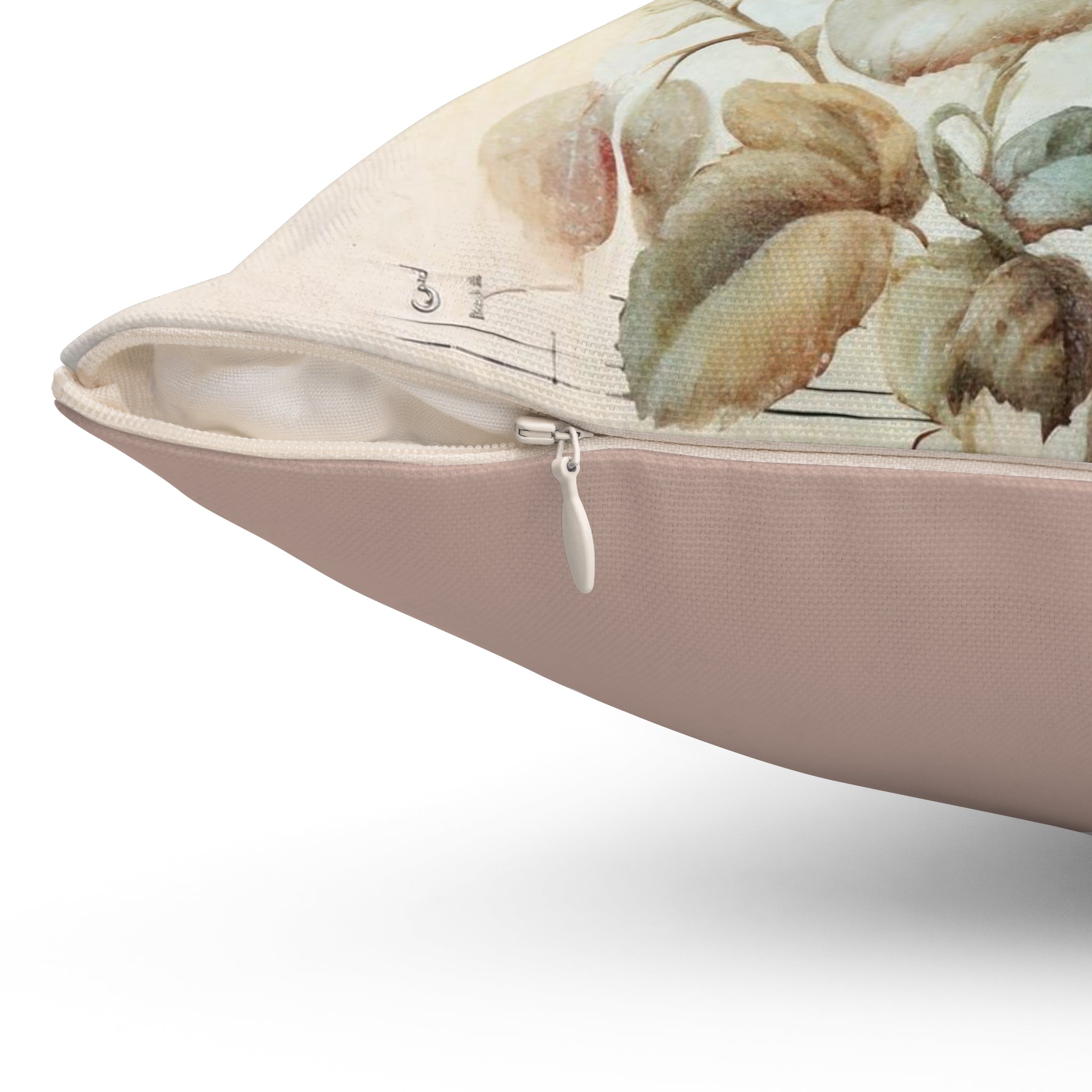 Vintage Elegance: Shabby Chic style Pink Rose Square Cushion