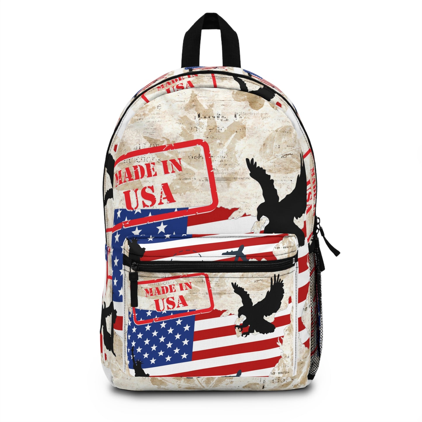 Made in the USA Backpack, back to school, college, hiking, carry on, travel, overnight, day trip backpack