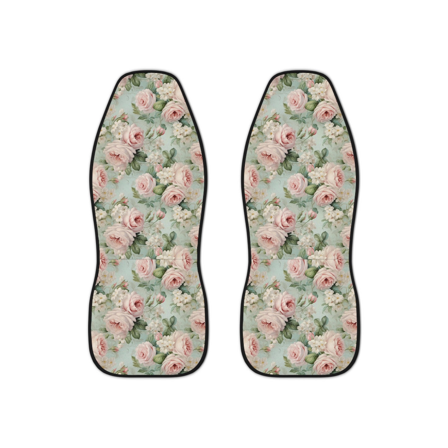 Exisite vintage pink rose shabby chic style car seat covers