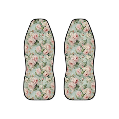 Exisite vintage pink rose shabby chic style car seat covers