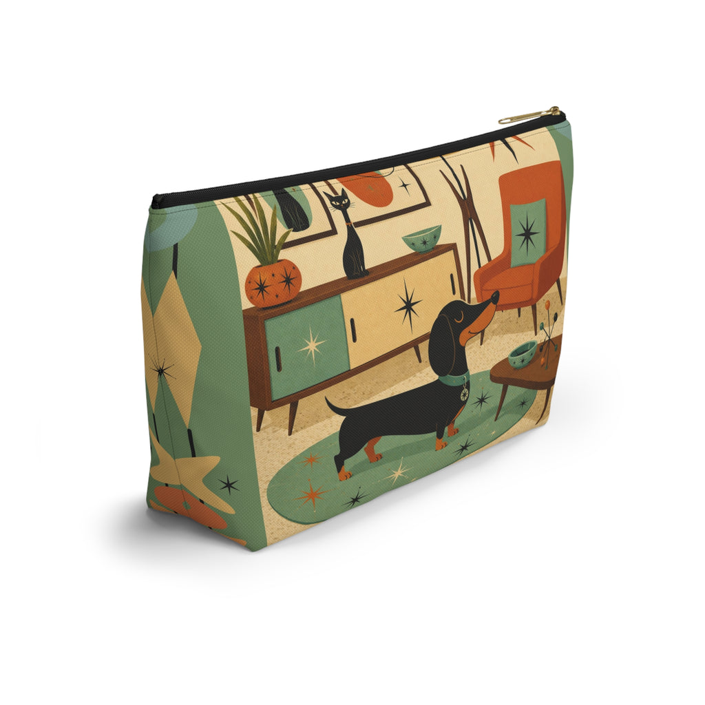 Mid Century Dachshund Accessory Pouch