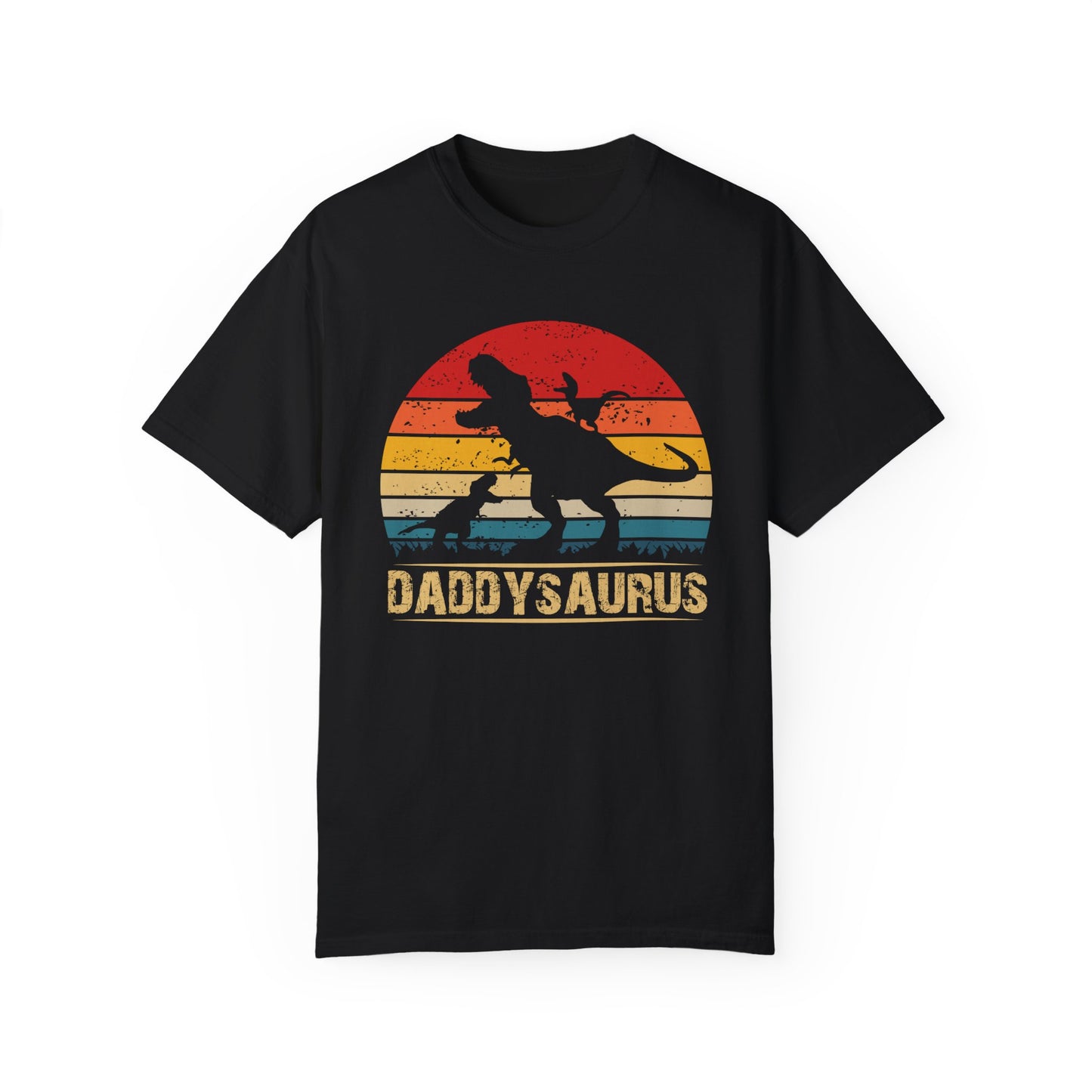 Daddysaurus retro dinosaur Unisex Garment-Dyed T-shirt, comfort color tshirt, fathers dads day shirt, vintage inspired, men's t shirt