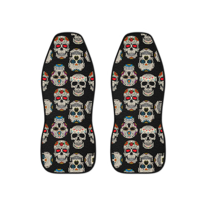 Revamp Your Ride with Edgy Elegance: Skulls, Diamonds, and Flowers Car Seat Covers