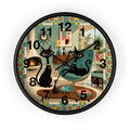 Mid Century Atomic Black Cats Wall Clock | Retro Living Room Decor
