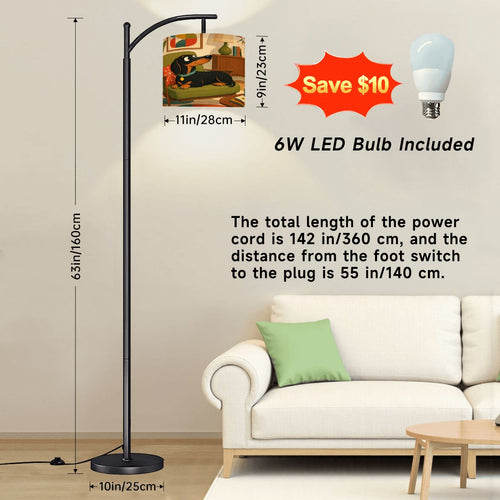 Arc Floor Lamp (Made in USA) Untitled design  20260527T183615.414 - Dachshund Mid Century Modern design