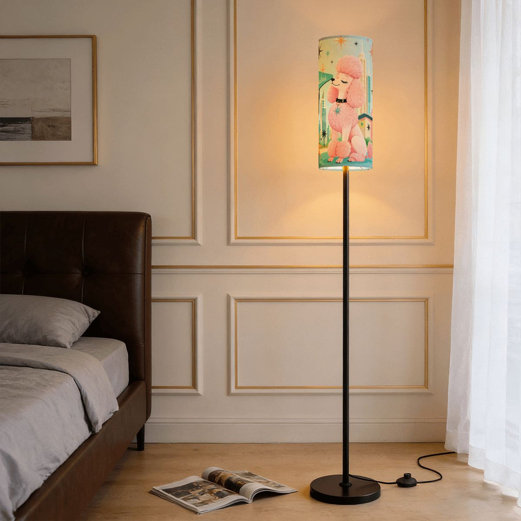 Floor Lamp Modern Standing Lamp (Made in USA) Pink poodle MCM lighting