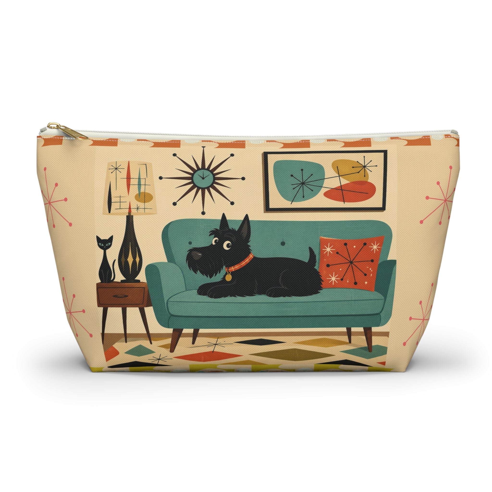 Mid Century Scotty Dog Couch Accessory Pouch