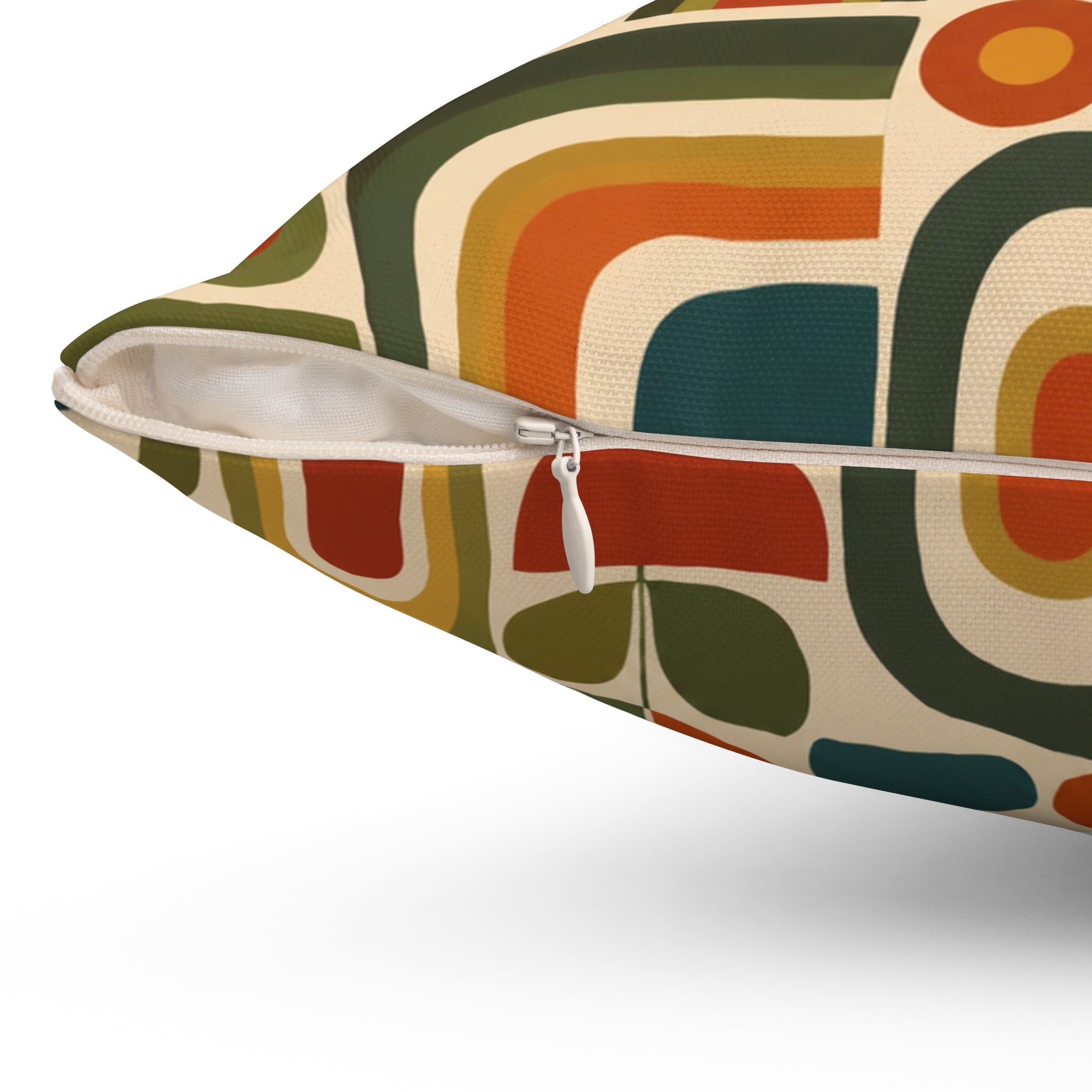 Retro Geometric Abstract Pattern Pillow | Mid Century Modern Throw Pillow