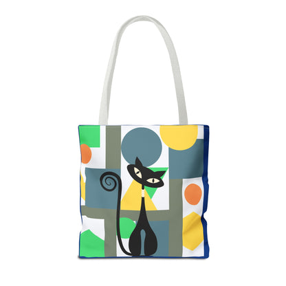 Atomic cat MCM retro Tote Bag, mid century modern, carry bag, beach, shopping tote bag