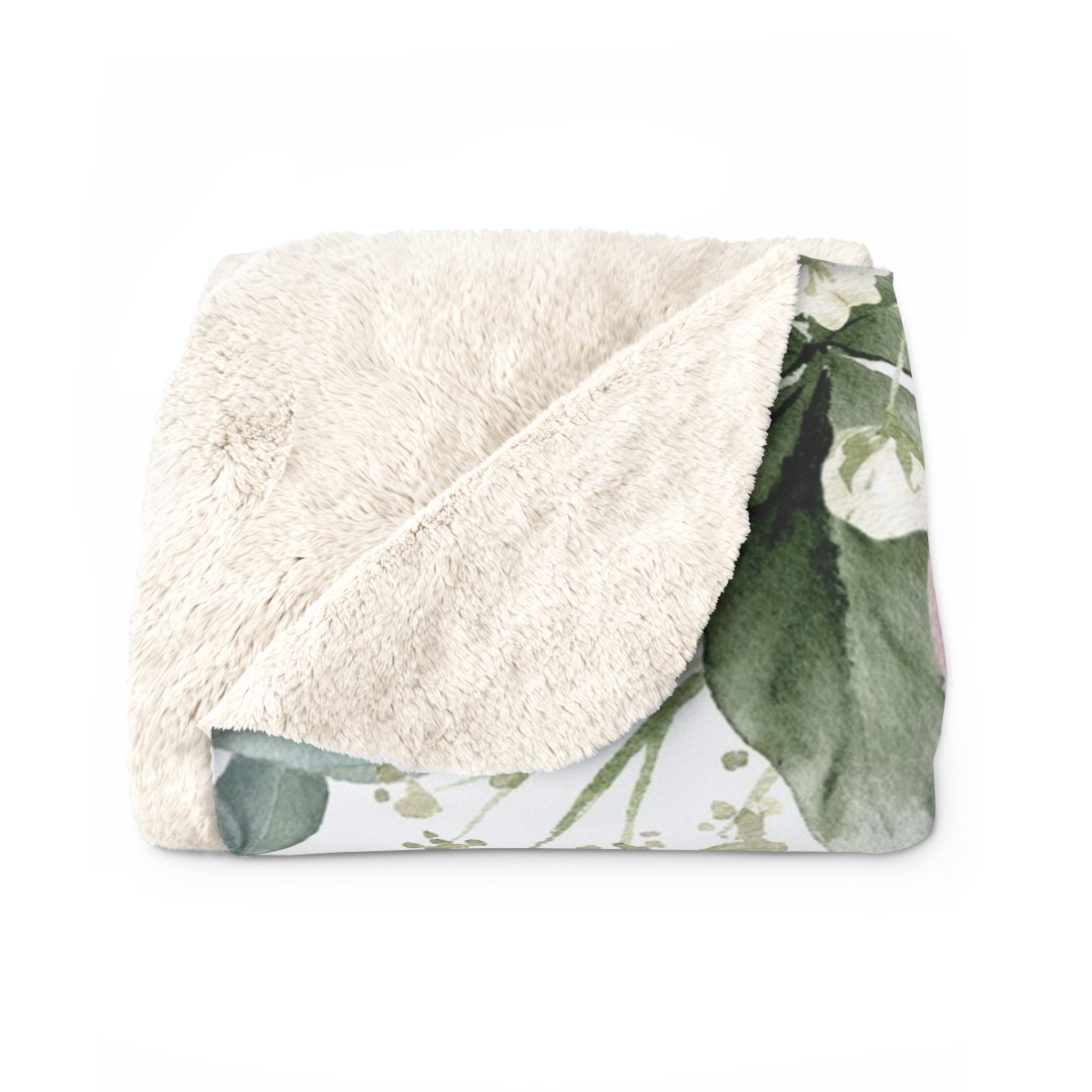 Pink Peony rose Shabby chic Sherpa Fleece Blanket, floral cozy warm soft throw blanket, farmhouse cottage decor