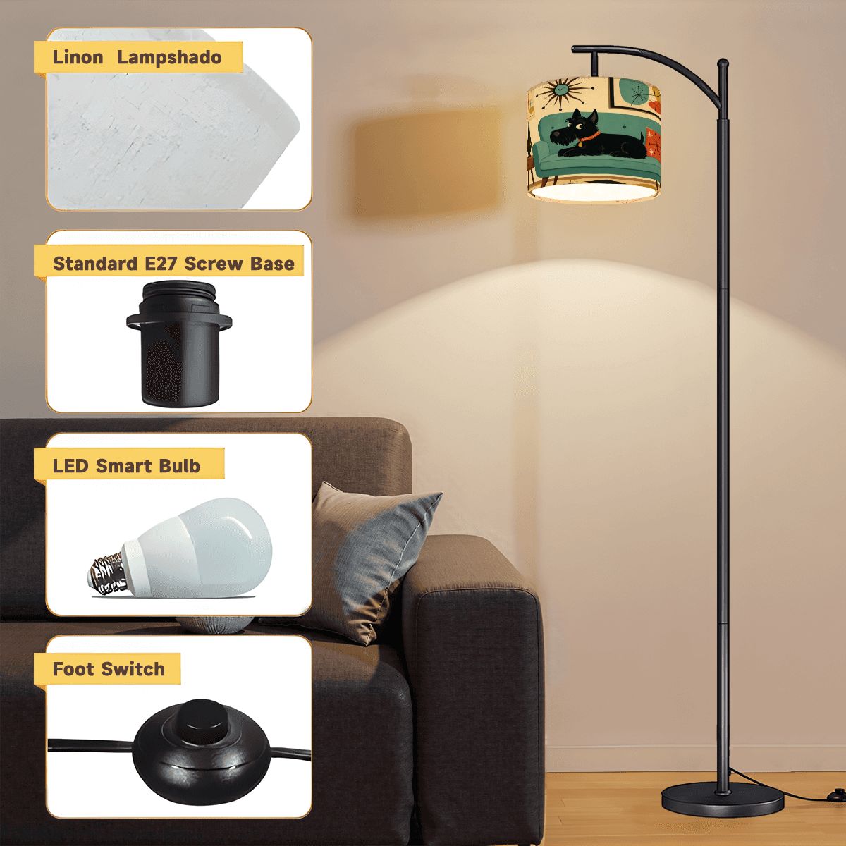 Arc Floor Lamp (Made in USA) Untitled (4380 x 3210 px) (23) Scotty dog MCM