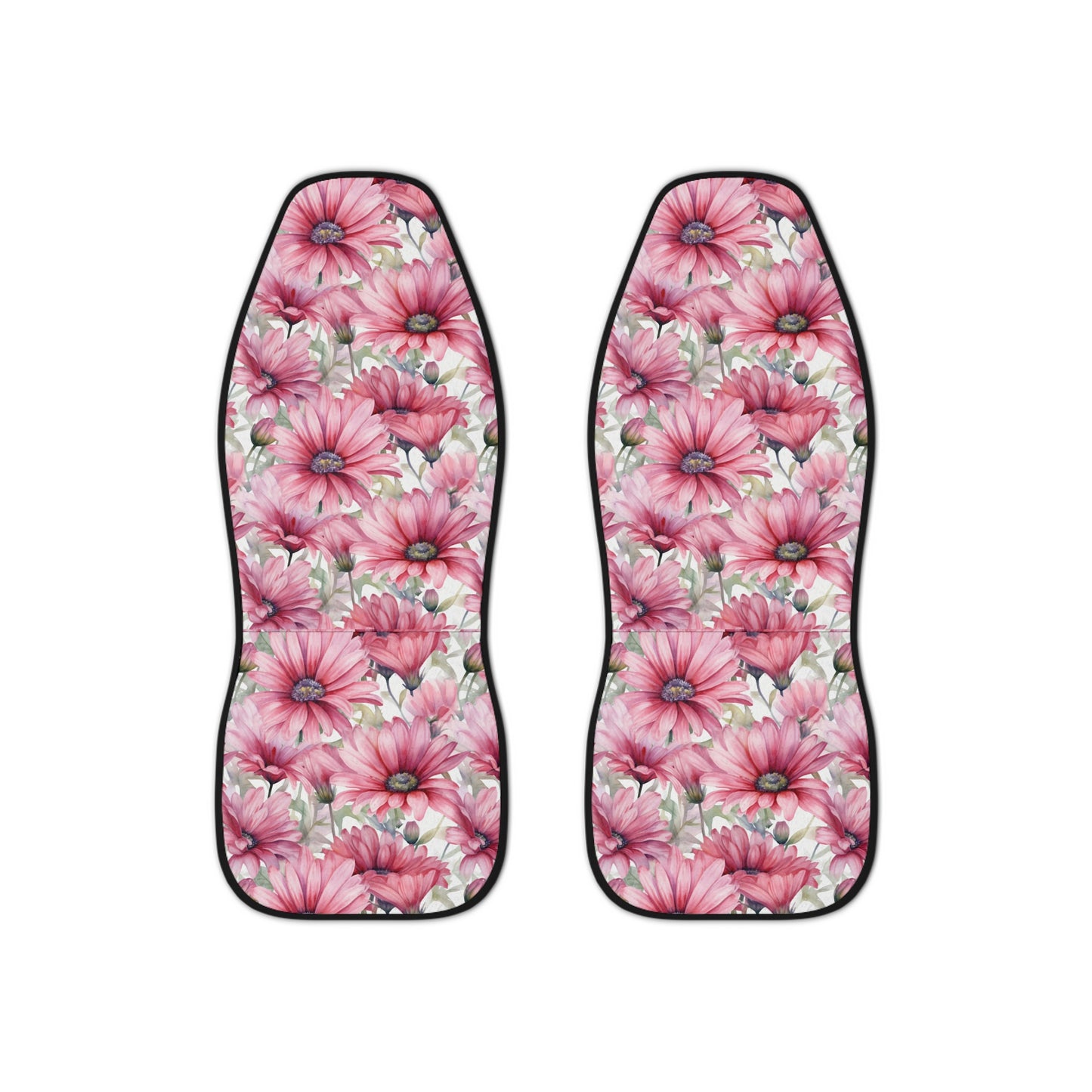 Pink Daisy-Inspired Car Seat Covers for a Delightful Drive