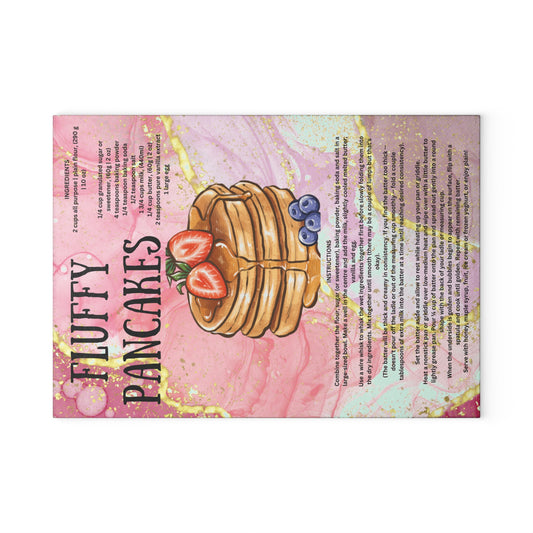 Fluffy pancakes recipe, kitchen decor, Glass Cutting Board