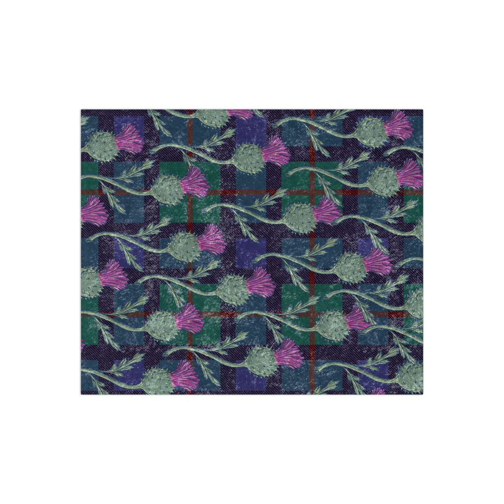 Crushed Velvet Blanket — Plush Thistle Plaid Throw for Cozy Living, Gifts & Home Décor