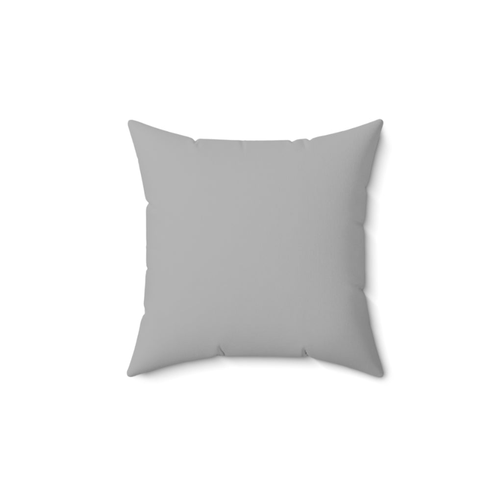 Pink roses mid tone background (blue, grey, green) shabby chic style Spun Polyester Square Pillow