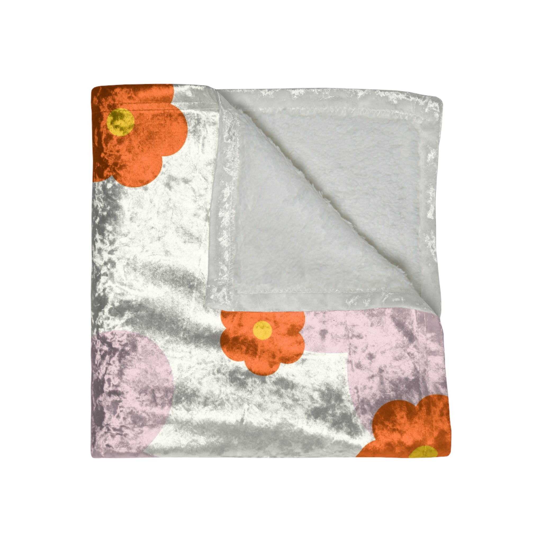 Atomic cat orange and pink retro Crushed Velvet Blanket, mid mod throw blanket, Mid Century Modern, 50s 60s kitschy, black cat lover gift