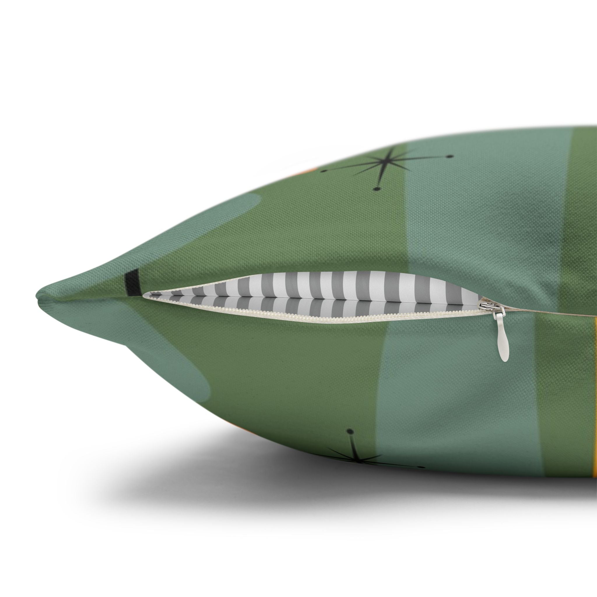 Mid-Century Living Room Dachshund Pillowcase | Square Pillowcase - COVER ONLY