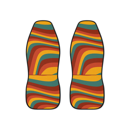 Groovy Revival: Car Seat Covers with Retro-Inspired Groovy Design