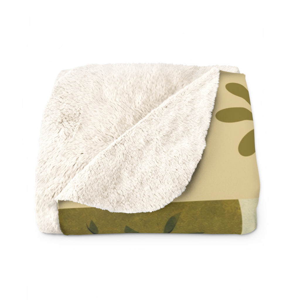 MCM Dachshund Park Scene Sherpa Blanket | Retro City Park Dogs, Cozy Fleece