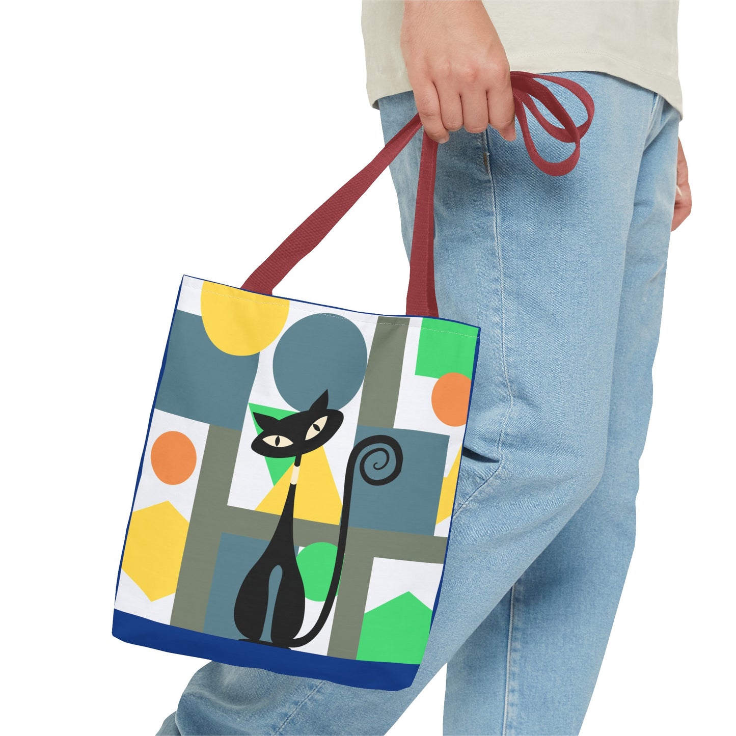 Atomic cat MCM retro Tote Bag, mid century modern, carry bag, beach, shopping tote bag