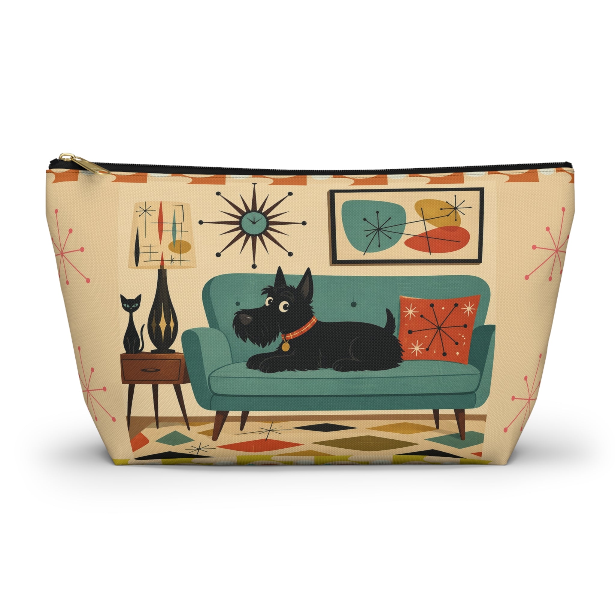 Mid Century Scotty Dog Couch Accessory Pouch