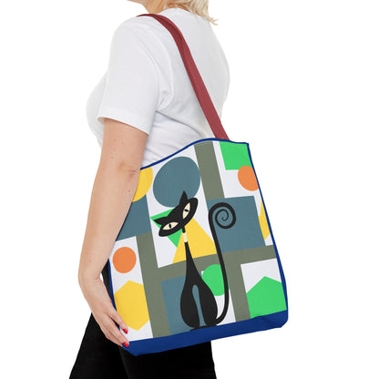 Atomic cat MCM retro Tote Bag, mid century modern, carry bag, beach, shopping tote bag