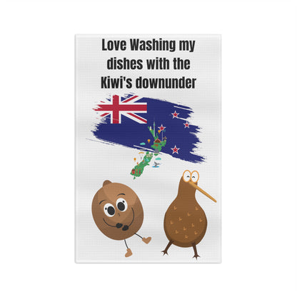 New Zealand Kiwi Microfiber Tea Towel, NZ kitchen towel, souvenir towel, fun tea towel