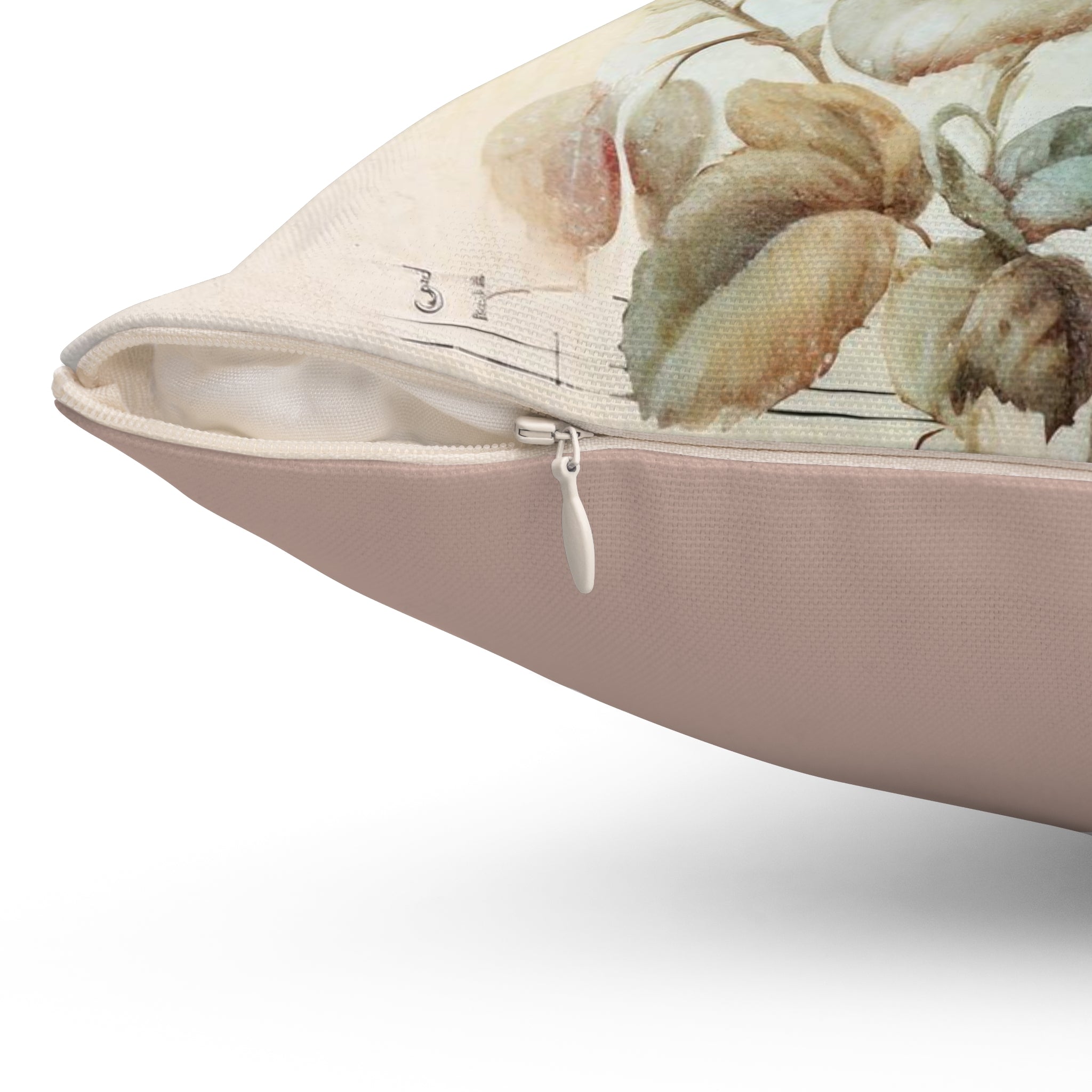 Vintage Elegance: Shabby Chic style Pink Rose Square Cushion