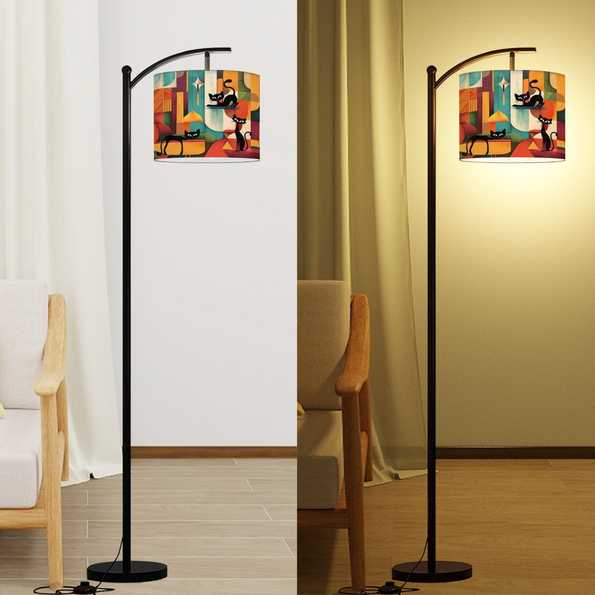 Arc Floor Lamp (Made in USA) lamp4 Atomic cat MCM lighting