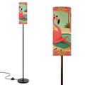 Floor Lamp Modern Standing Lamp (Made in USA) Pink flamingo MCM lighting