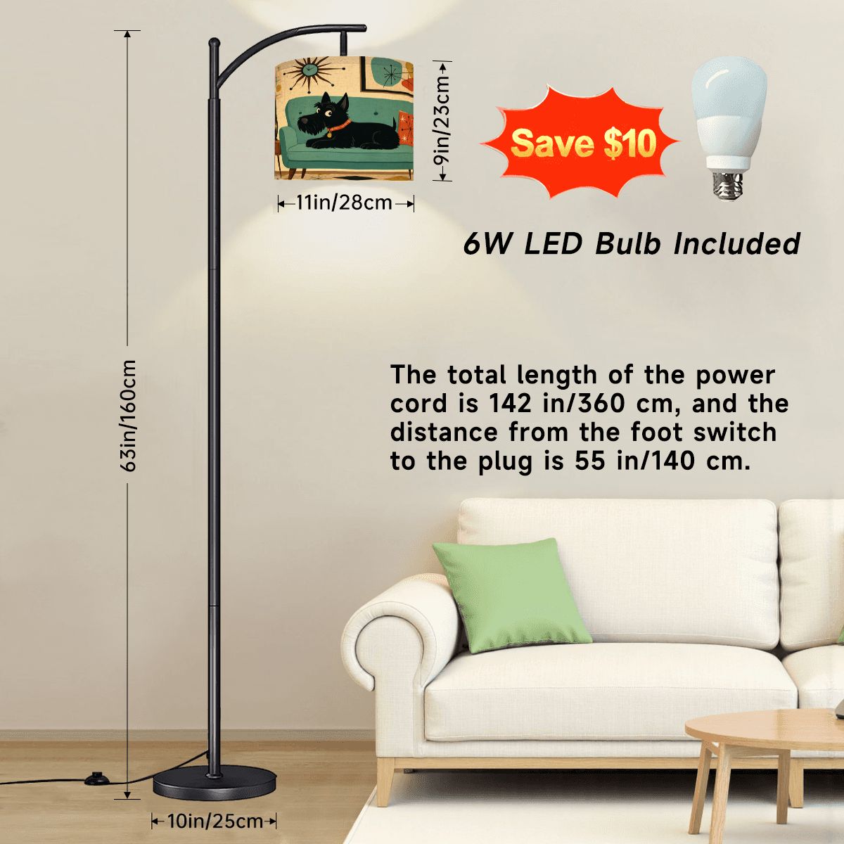 Arc Floor Lamp (Made in USA) Untitled (4380 x 3210 px) (23) Scotty dog MCM
