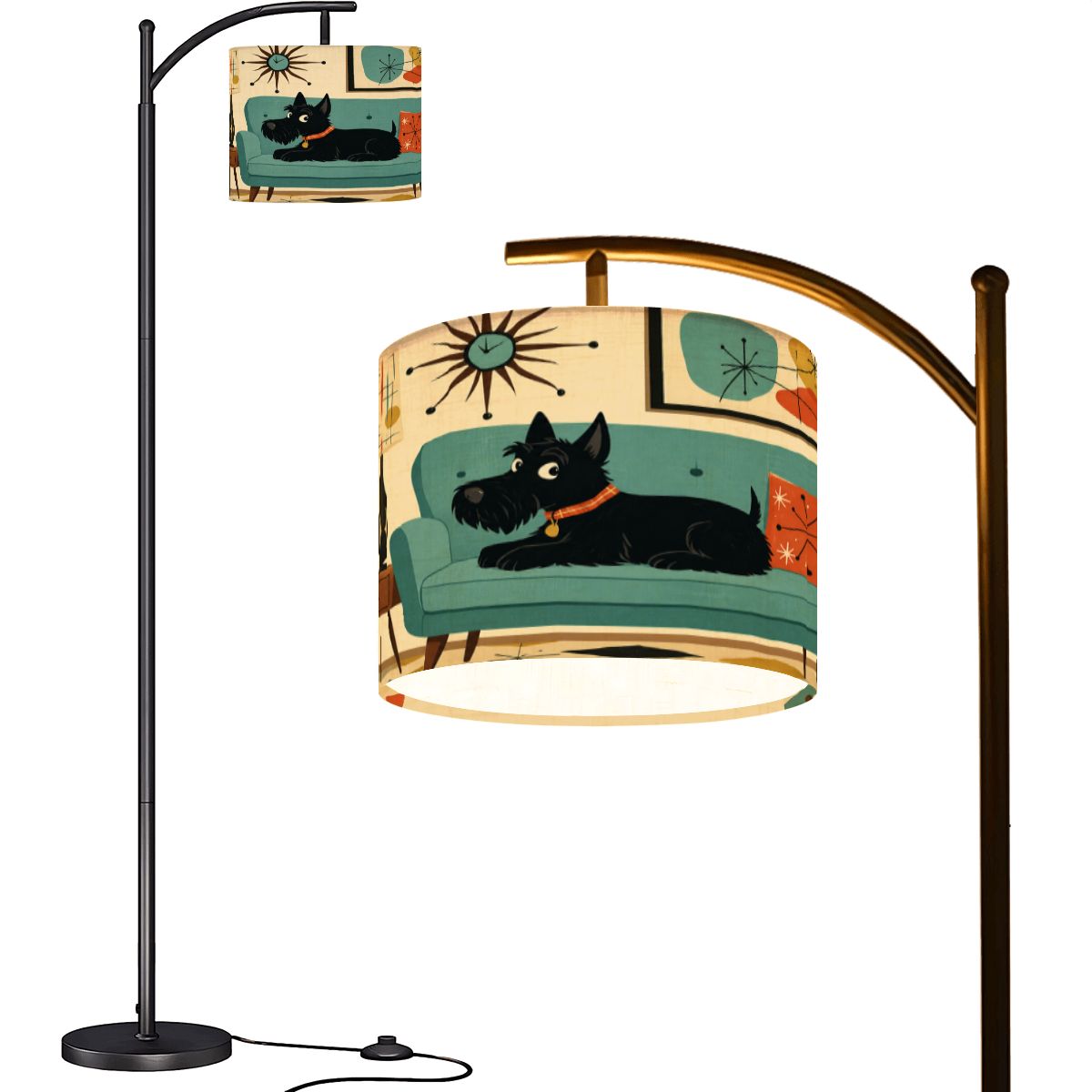 Arc Floor Lamp (Made in USA) Untitled (4380 x 3210 px) (23) Scotty dog MCM