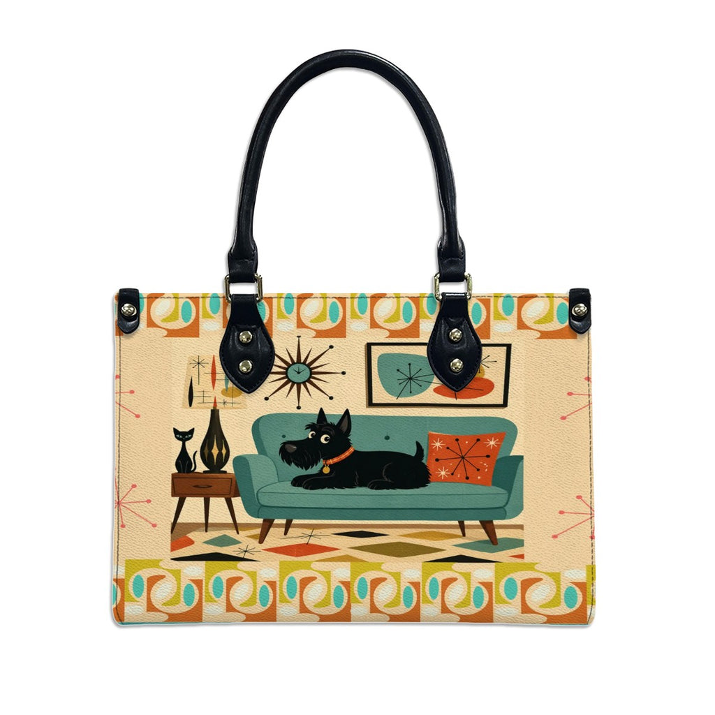 PU Leather Tote Bag Scottish Terrier MCM purse handbag