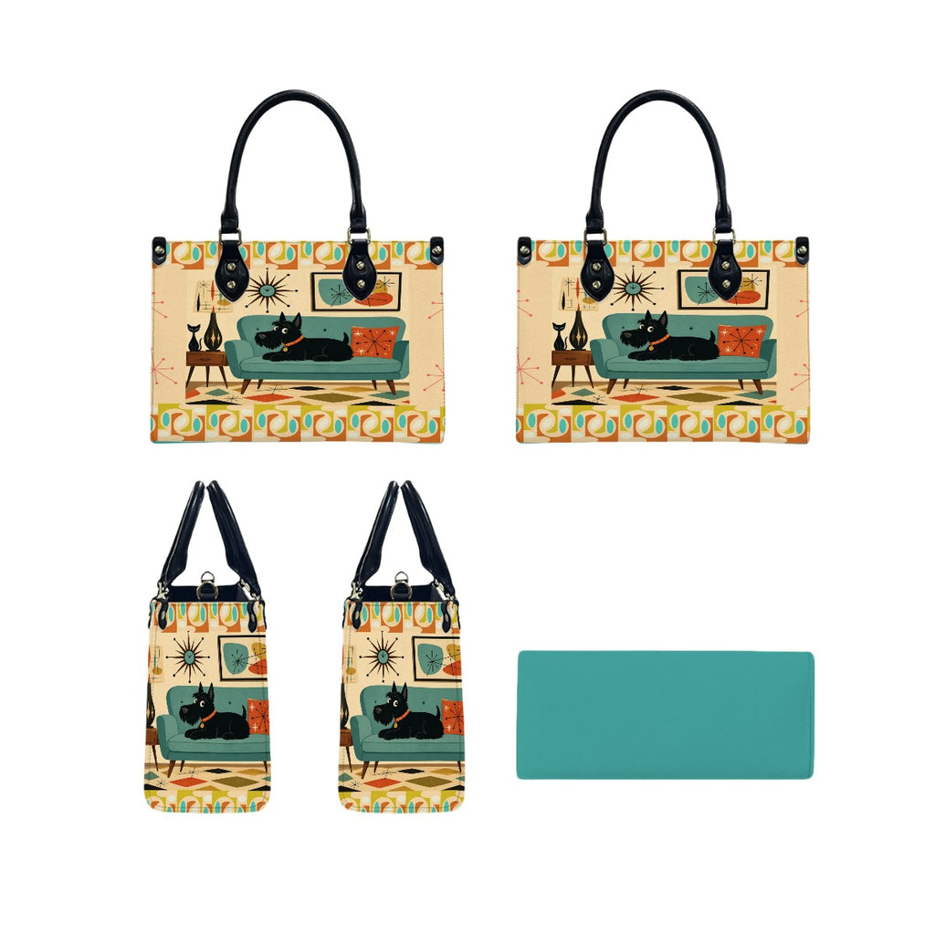 PU Leather Tote Bag Scottish Terrier MCM purse handbag